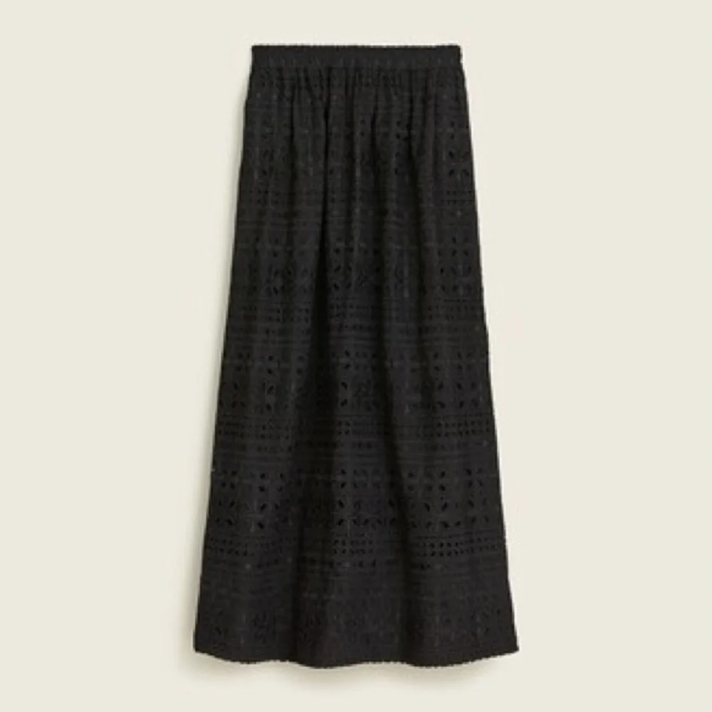 J. Crew Side-Slit Maxi Skirt in Eyelet - Picture 1 of 5